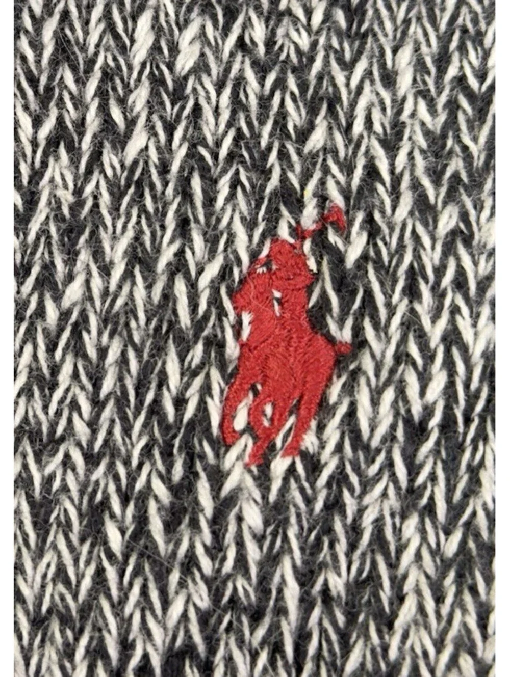 Polo Ralph Lauren Boys Shawl Collar Sweater Size 8 BL/WH Cotton Marled Knit
